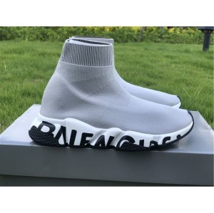 Balenciaga socks shoes gray white black letters full size shipment 35-45