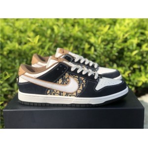 Nike Dunk Low Dior League white black full size shipping 38-45