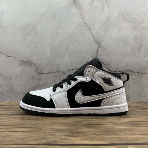 D true Nike Air Jordan 1 Retro Mid aj1 kids' shoe 554724-113 size: 28 29.5 30 31.5 32 33.5 34 35