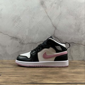 D true Nike Air Jordan 1 Retro Mid aj1 kids' shoe 555112-103 size: 28 29.5 30 31.5 32 33.5 34 35