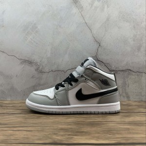D true Nike Air Jordan 1 Retro Mid aj1 kids' shoe 554724-092 size: 28 29.5 30 31.5 32 33.5 34 35