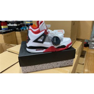 Re engraved new color Jordan 4th generation air jordan 4 fire red white black red color original top leather HT Article No. dc7770-160 No. 7-13 shipment