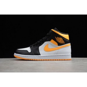 Aj1 middle upper black and white yellow cv5276-107