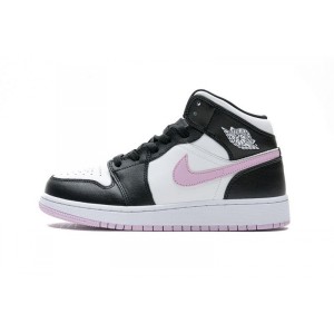 Bt9gz Pink Panda Joe 1 middle top basketball shoe sports shoe 555112-103 air jordan 1 Mid GS quote Arctic pink quote