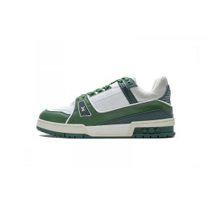 Dy3yn green LV grain calf leather fashion trendy shoes casual shoes Louis Vuitton 20ss trainer green