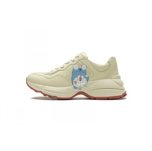 Da1um Doraemon Gucci dad 5D leather retro jogging shoes women's size without logo at the heel men's size with logo size 35-45