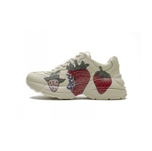 Da1um three strawberries Gucci dad 5D leather strawberries retro jogging shoes size 35-45
