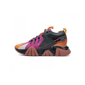 Db5gh carbon powder Versace fashion jogging shoes Versace trigreca jogging charcoal Pink