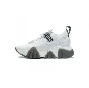 Db5gh white grey Versace fashion jogging shoes Versace trigreca jogging white grey