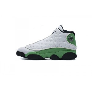 Ea5se white green Jordan 13th generation basketball shoe 414571-113 air jordan 13 retro lucky green
